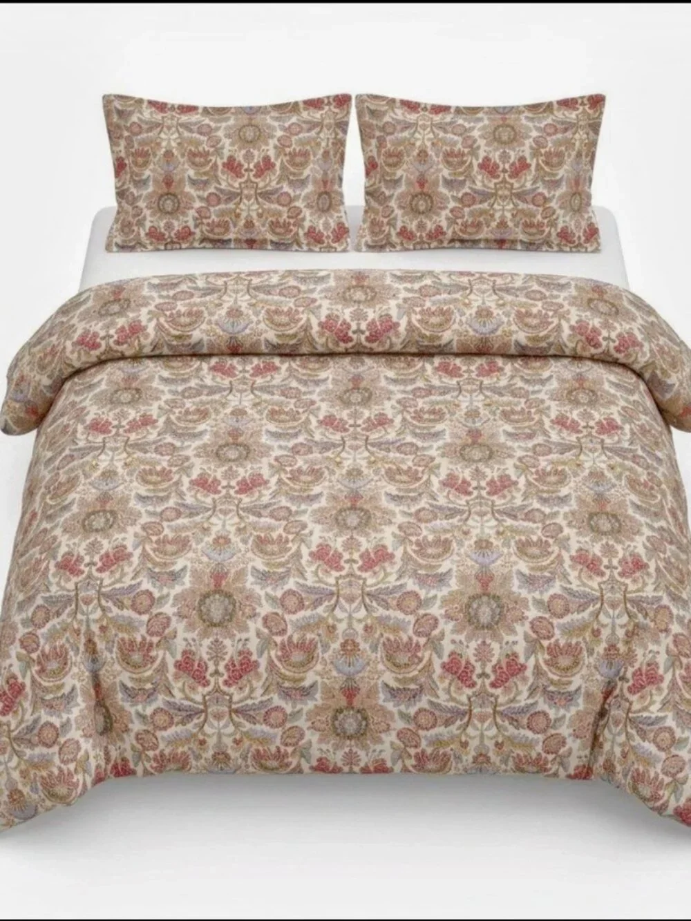 Ralph Lauren Chapman Jacobean Paisley Floral Queen Duvet Cover Set w/ 2 Standard